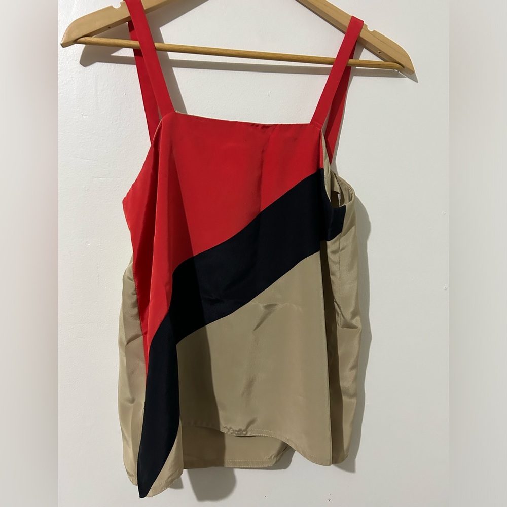Vintage Tudor Square Colorblock Camisole Women's Top